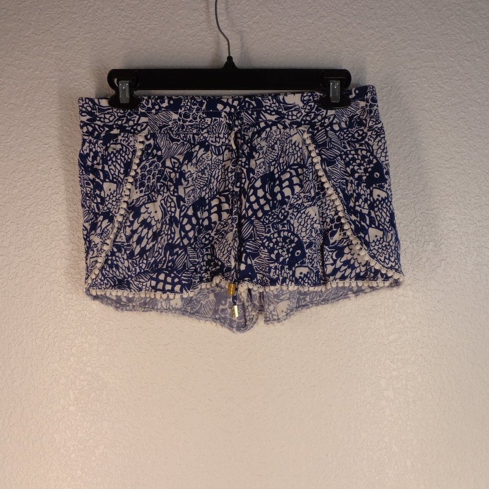 Lilly Pulitzer for Targe XS Navy/White Shorts  Women’s Upstream Fish Pom Pom